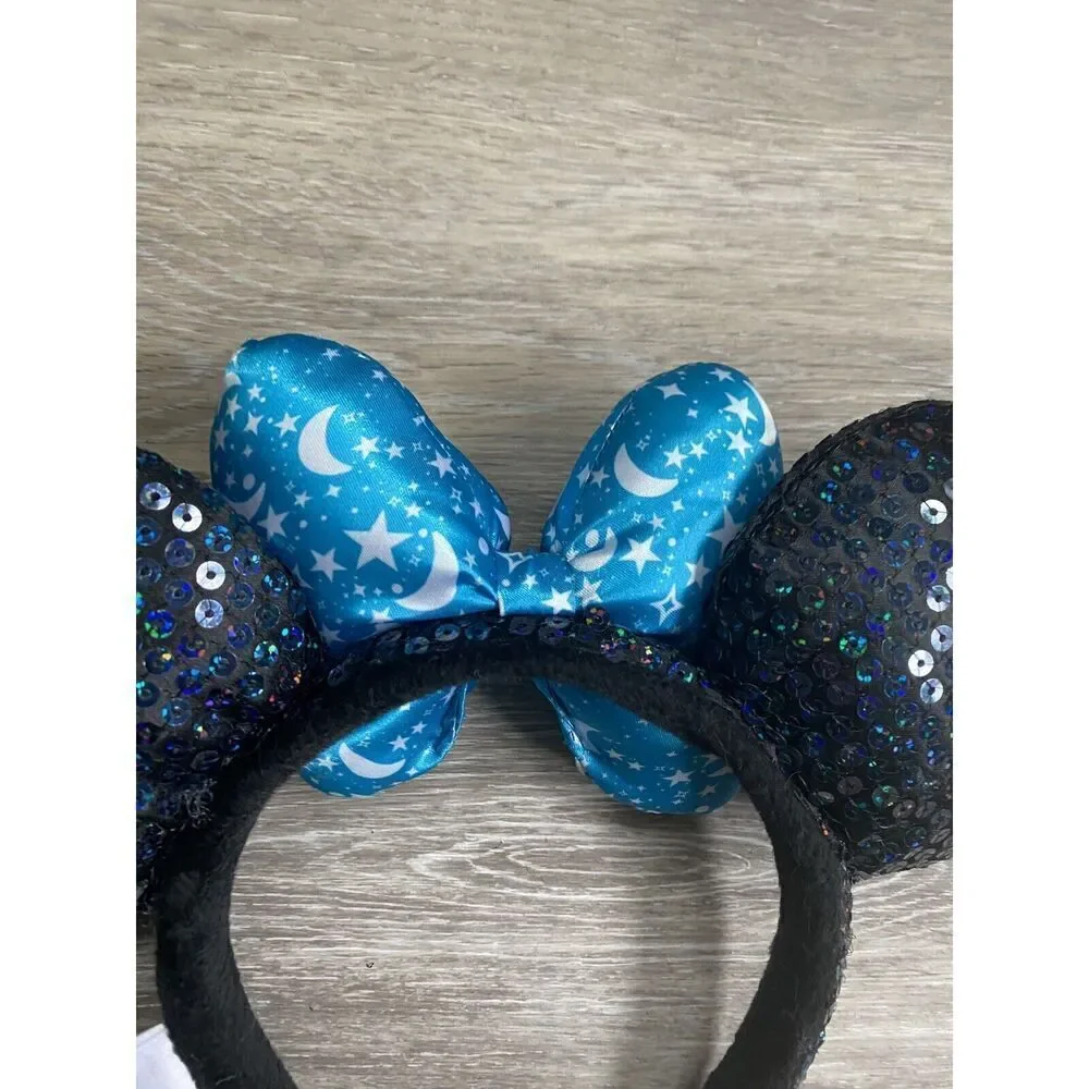 Disneyland WDW 2017 Minnie Mouse Moon and Stars sequin headband Ears